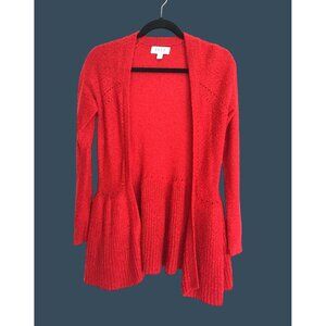 ELLE- WOMENS RED LONG SLEEVE OPEN FRONT CARDIGAN SWEATER SIZE X-SMALL